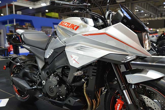 SUZUKI ON SHOW IN LONDON: New machines, some classics and specials, on the stand. Images: Suzuki UK